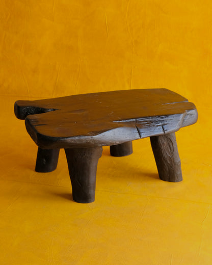 PRIMITIVE EBONIZED COFFEE TABLE