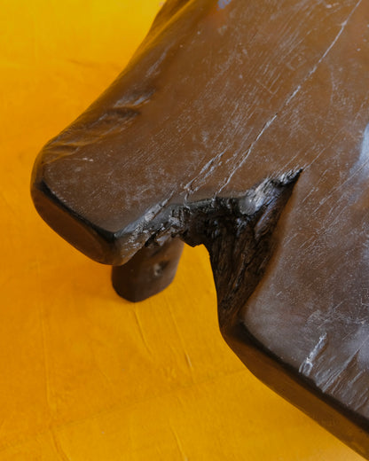 PRIMITIVE EBONIZED COFFEE TABLE