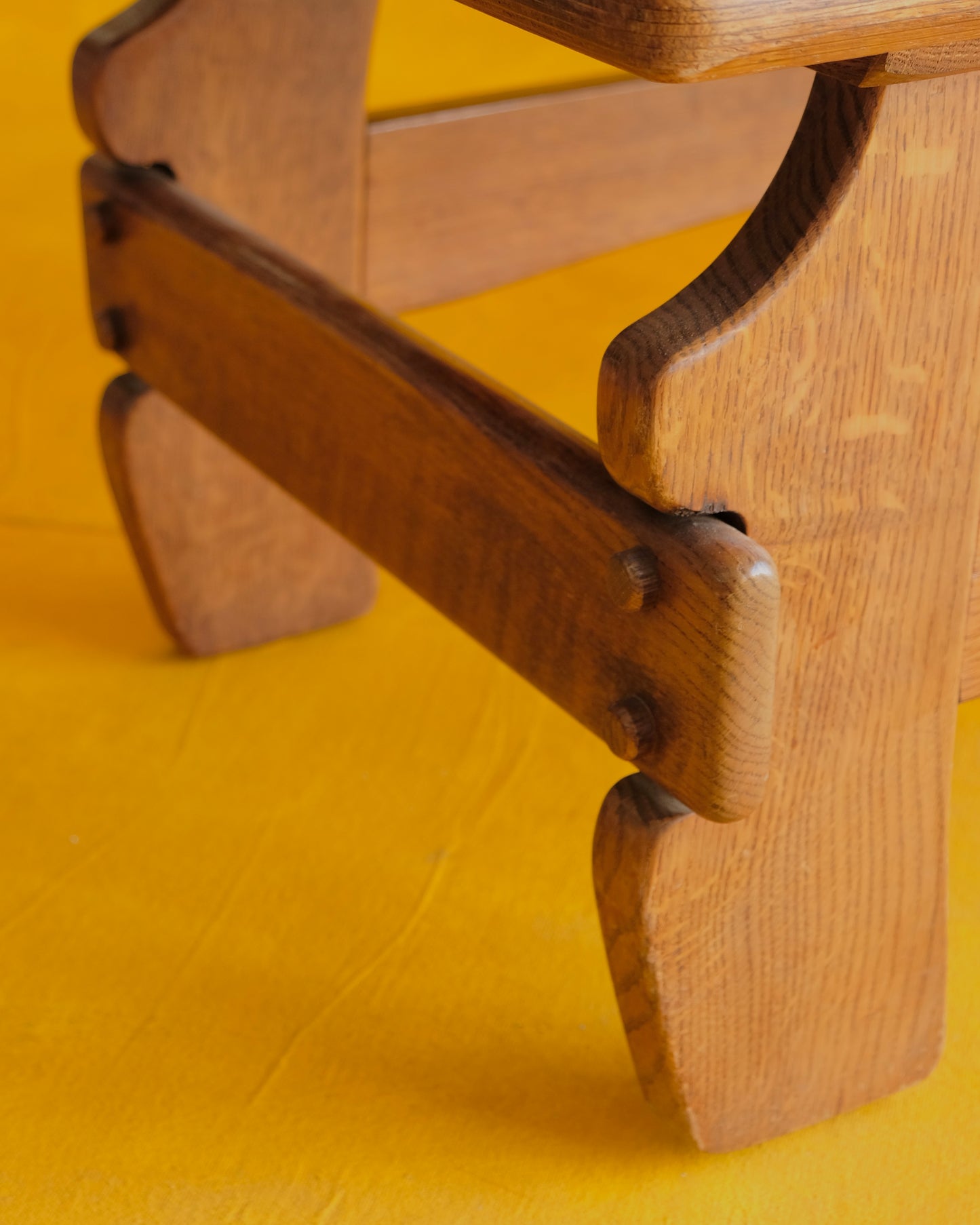 BRUTALIST FRENCH OAK COFFEE TABLE