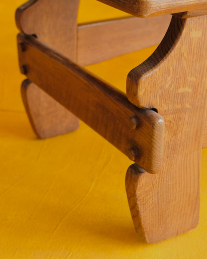 BRUTALIST FRENCH OAK COFFEE TABLE