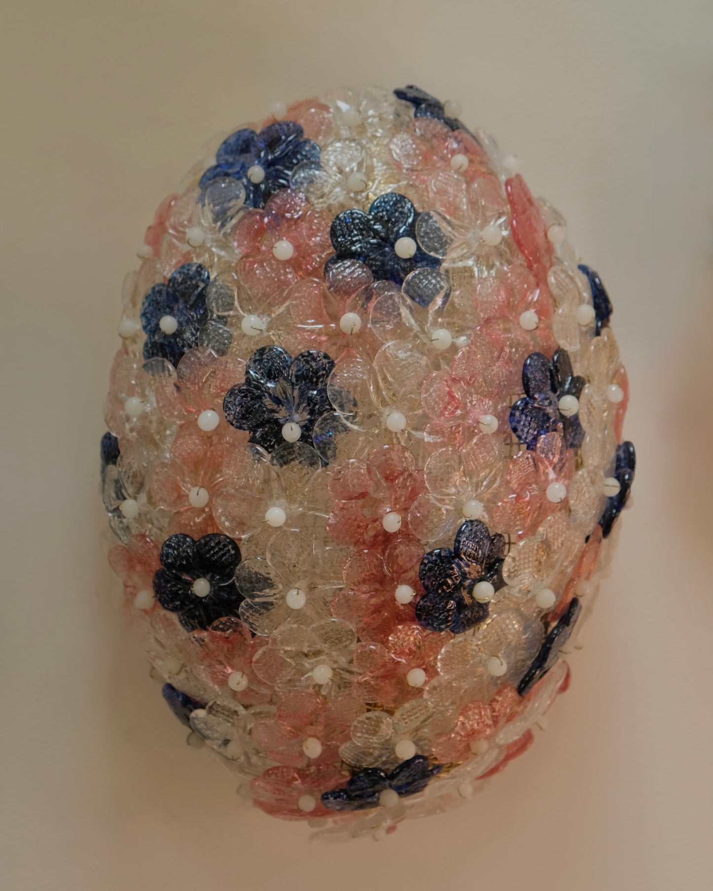 PINK MULTICOLOURED FLORAL MURANO GLASS SCONCES