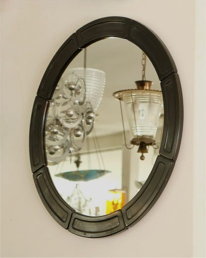 PAIR OF BLACK OCTET MIRRORS