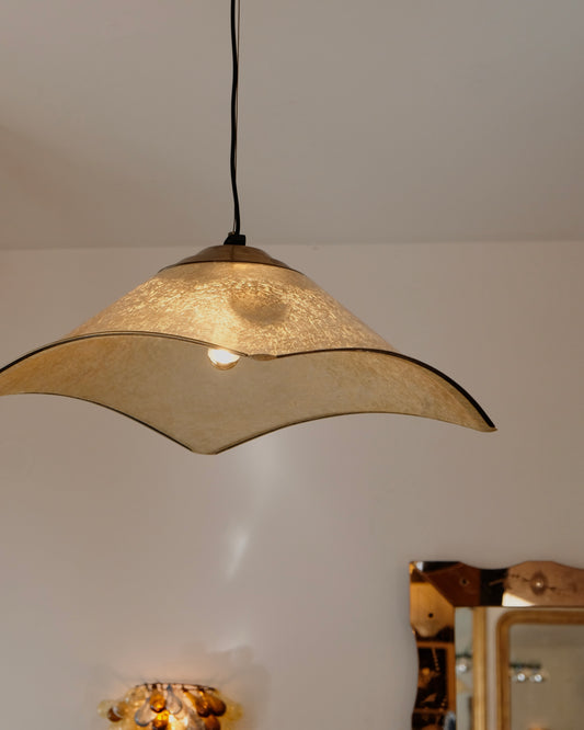 FIBERGLASS & BRASS SCULPTURAL PENDANTS