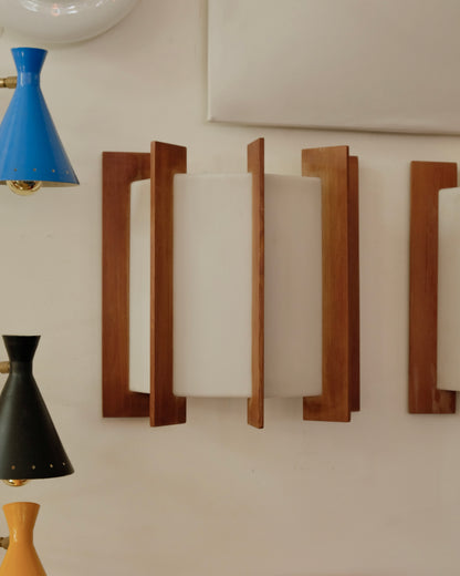 SLATED CEDAR & PLEXIGLASS WALL SCONCES