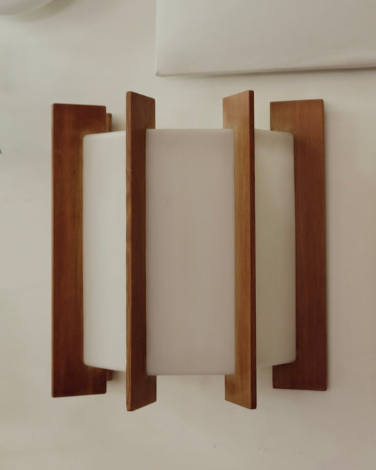 SLATED CEDAR & PLEXIGLASS WALL SCONCES