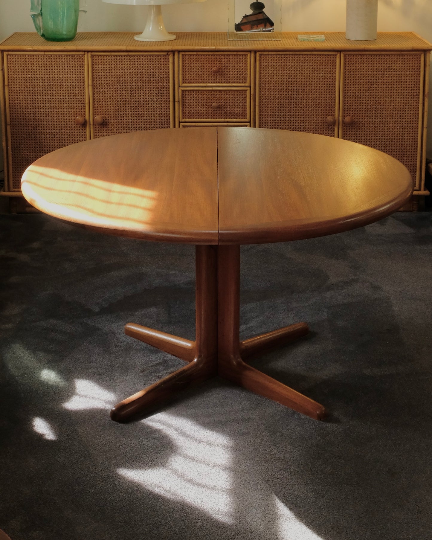 DANISH EXTENDABLE TEAK DINING TABLE