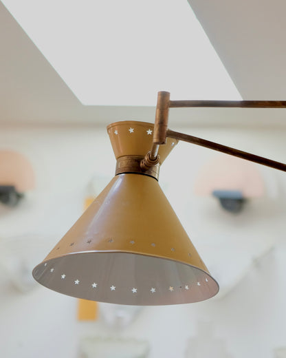 YELLOW ADJUSTABLE BRASS WALL LIGHT