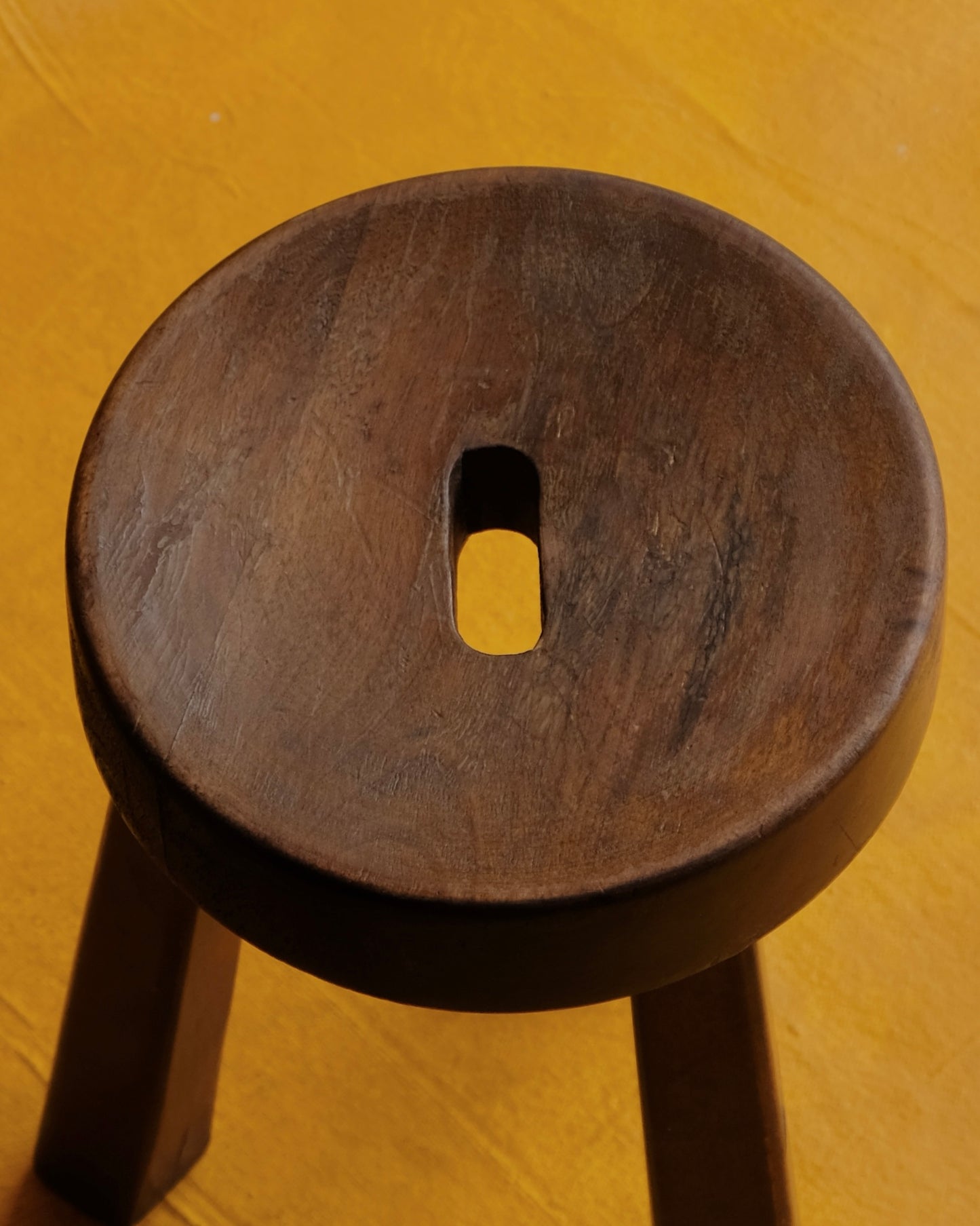 PAIR OF FRENCH CUT OUT TRIPOD STOOLS