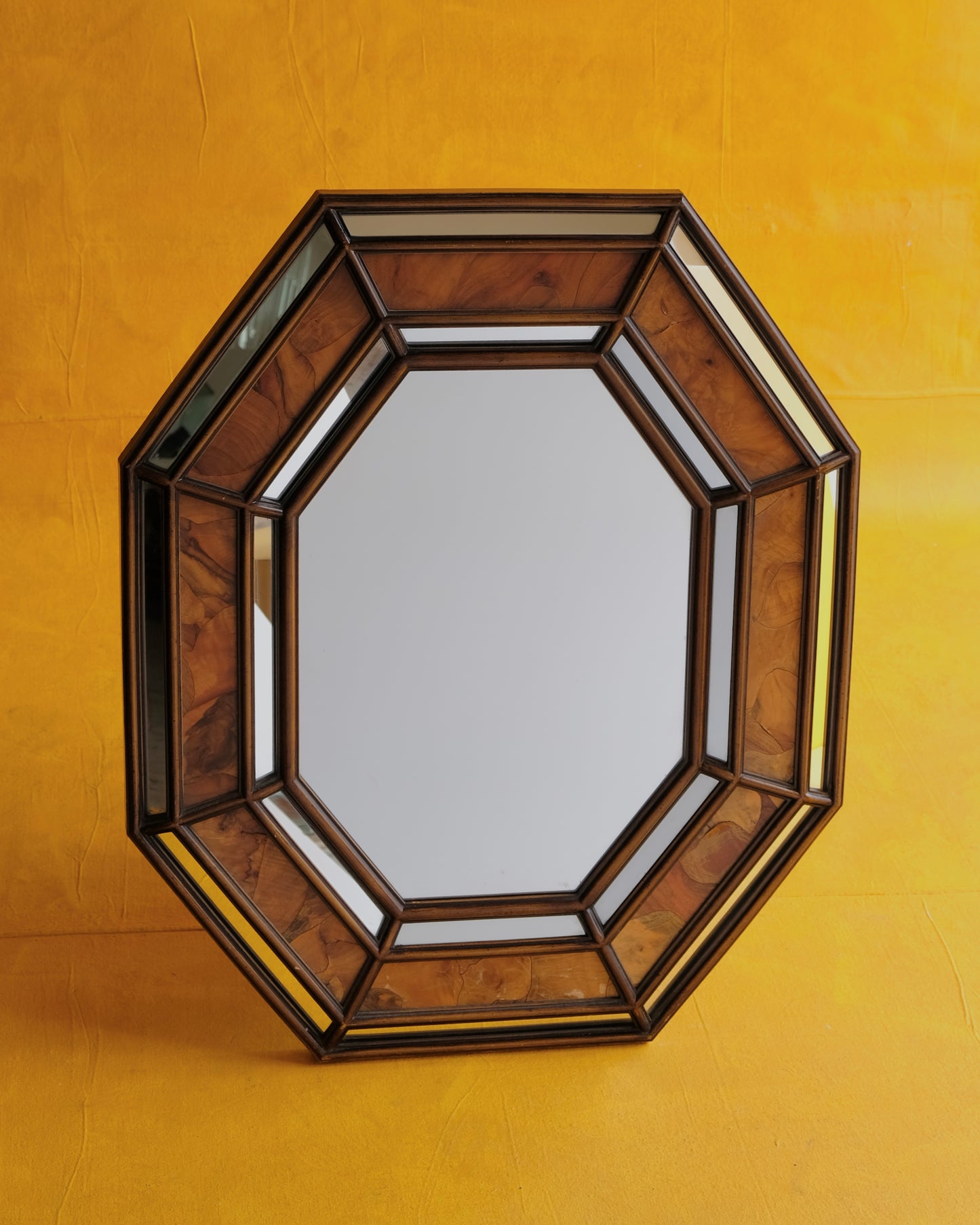 PAIR OF ART DECO VENETIAN BURL MIRRORS