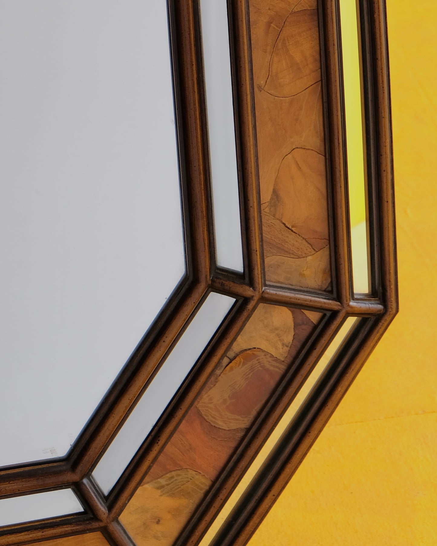 PAIR OF ART DECO VENETIAN BURL MIRRORS