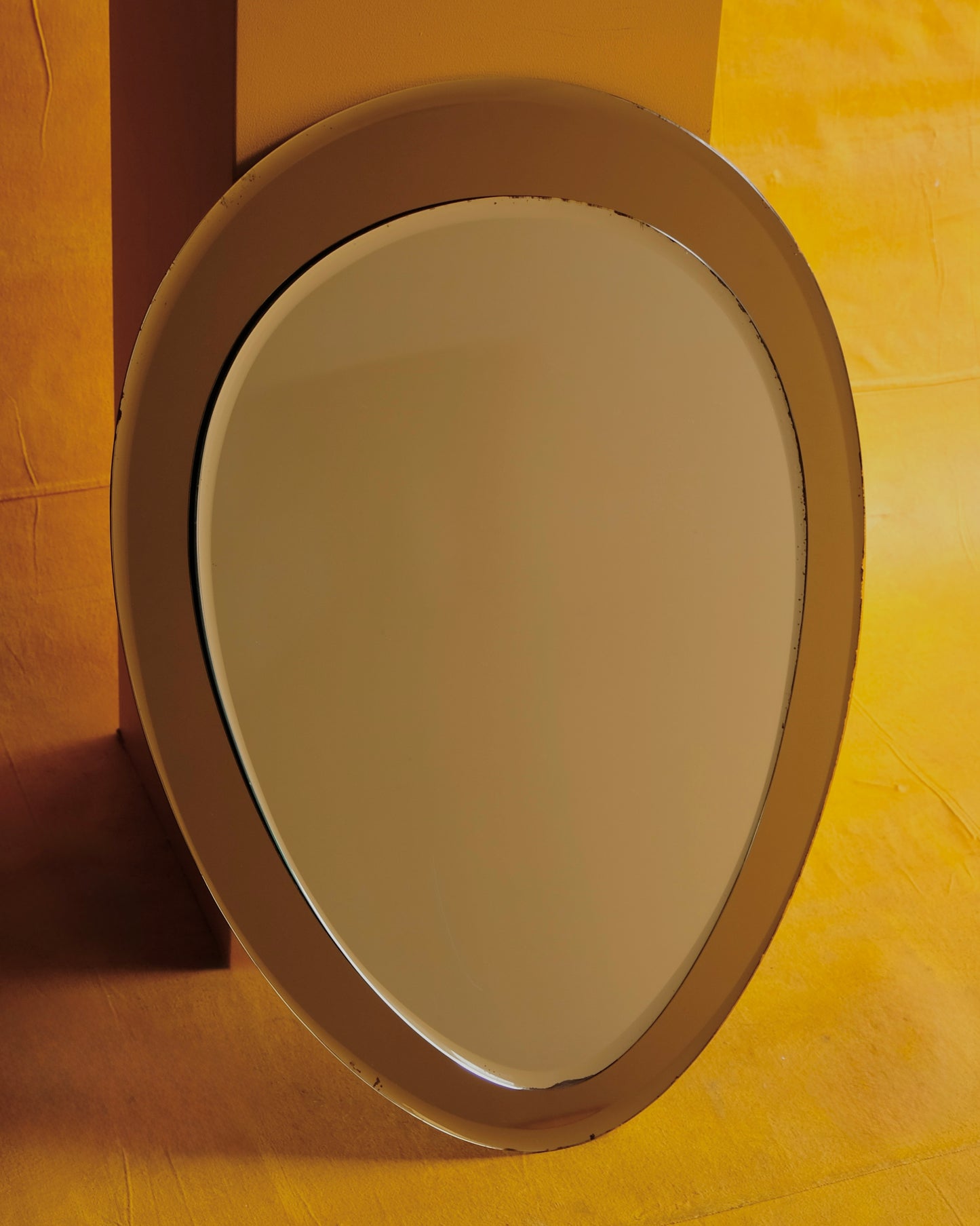 TAPERED CRISTAL ARTE GOLD GLASS MIRROR