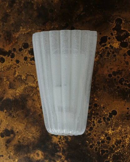 PAIR OF FLUTED TEXTURED MURANO GLASS SCONCES