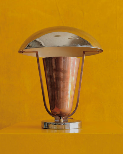 BAUHAUS COPPER & CHROME TABLE LAMP
