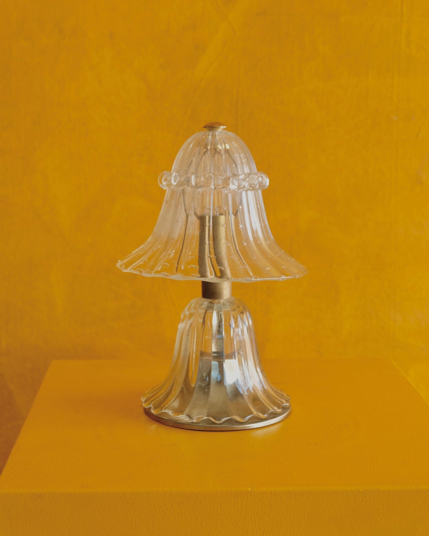 ERCOLE BAROVIER SEEDED MURANO GLASS TABLE LAMP