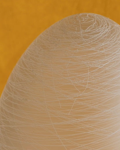 FROSTED MURANO GLASS EGG LAMP