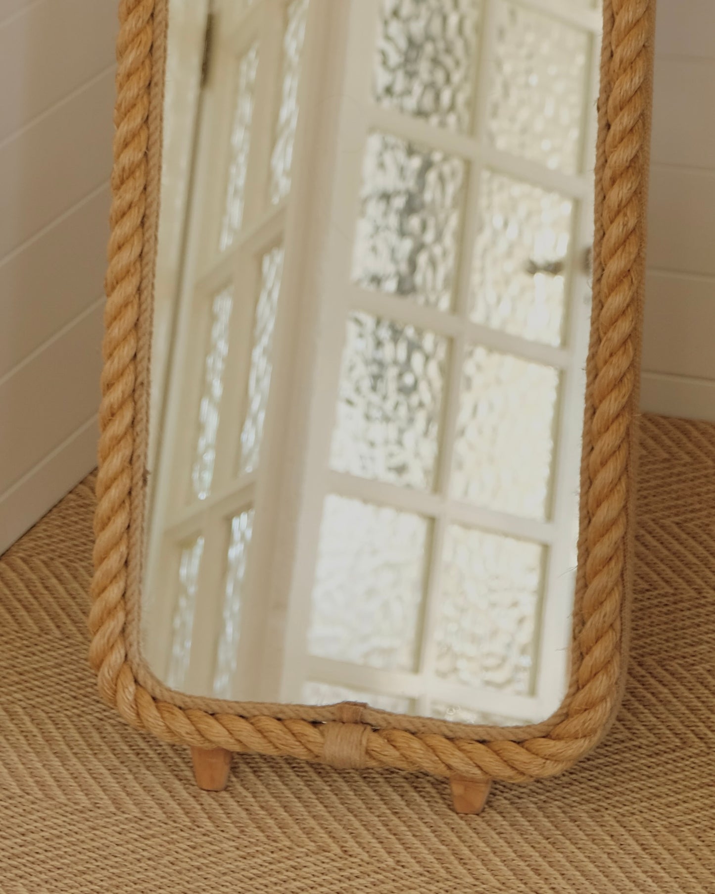 BEVELLED ARCH STANDING ROPE MIRROR