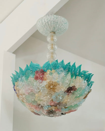 MURANO GLASS REZZONICO FLORAL PENDANT