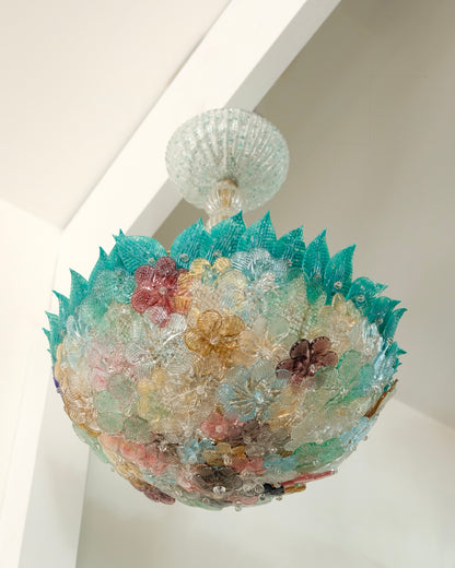 MURANO GLASS REZZONICO FLORAL PENDANT