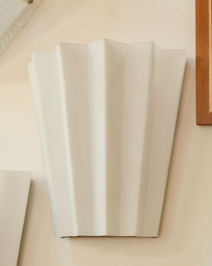 TRIO OF CERAMIC CONCERTINA SCONCES