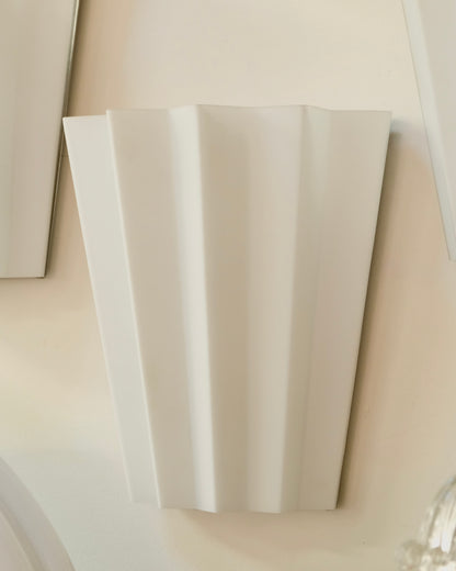 TRIO OF CERAMIC CONCERTINA SCONCES