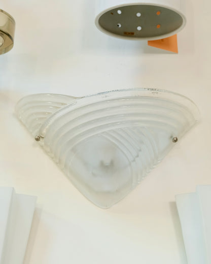 SINGLE ART DECO MURANO GLASS SHELL SCONCES