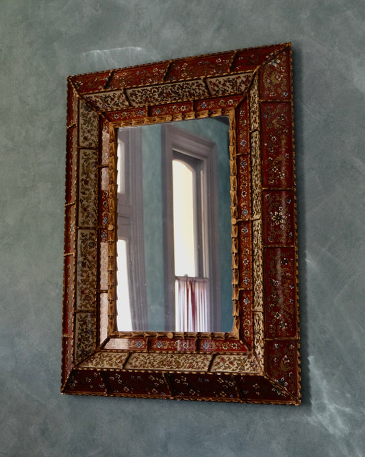 HAND PAINTED EGLOMISSE VENETIAN MIRROR