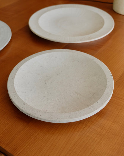 SET OF THREE DECORATIVE ITALIAN STONE PLATES