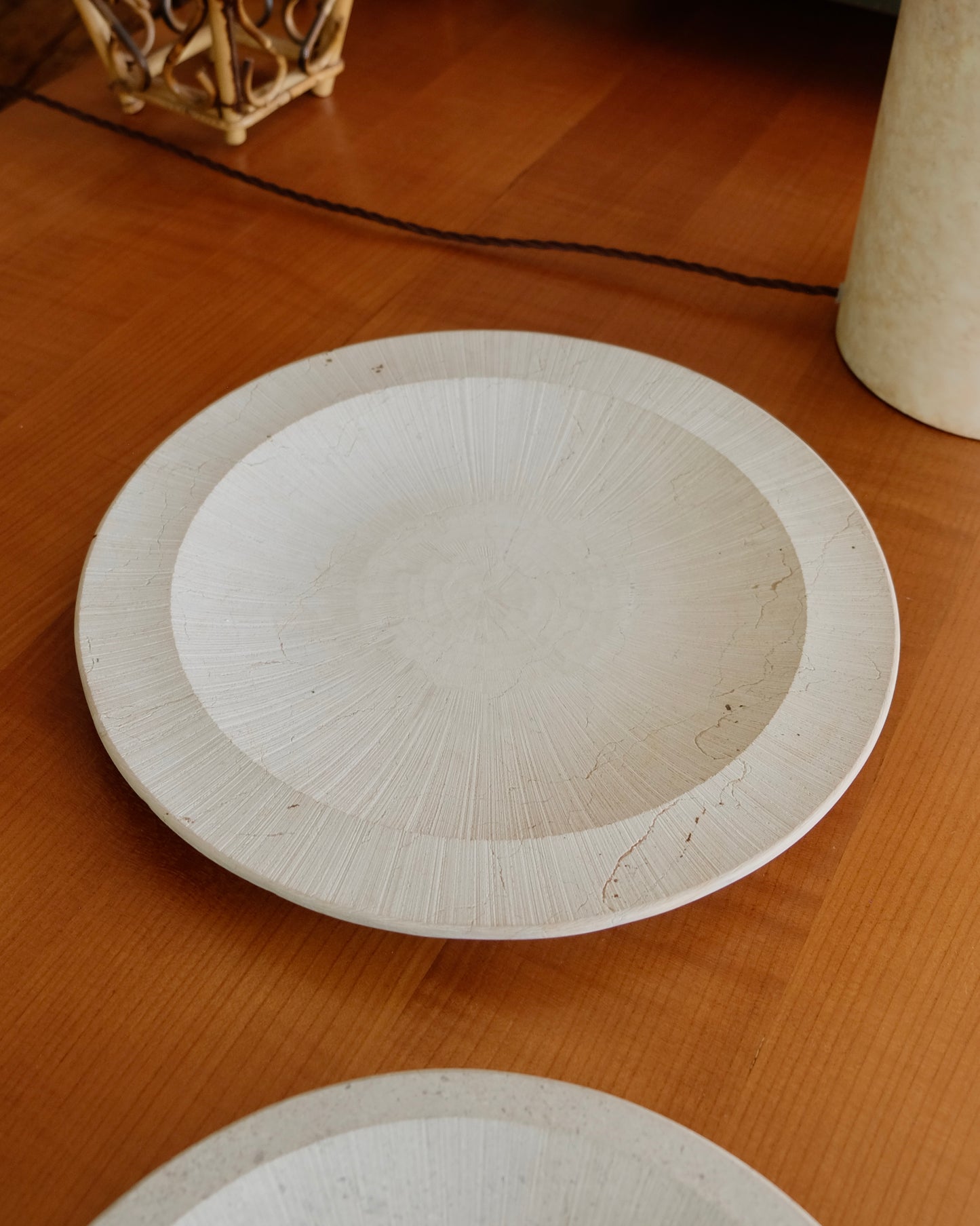 SET OF THREE DECORATIVE ITALIAN STONE PLATES