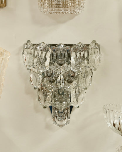 FACETED KINKELDEY CRYSTAL SCONCE