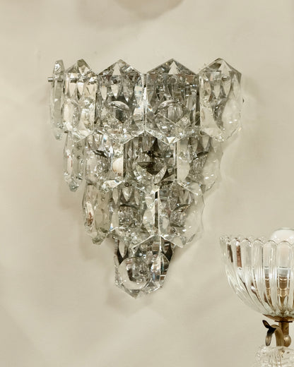 FACETED KINKELDEY CRYSTAL SCONCE