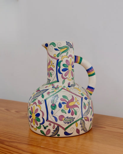 HAND PAINTED CERAMIC JUG