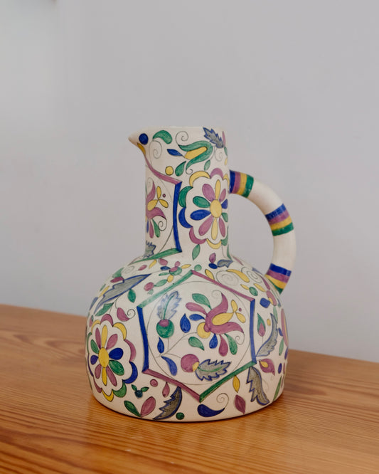 HAND PAINTED CERAMIC JUG