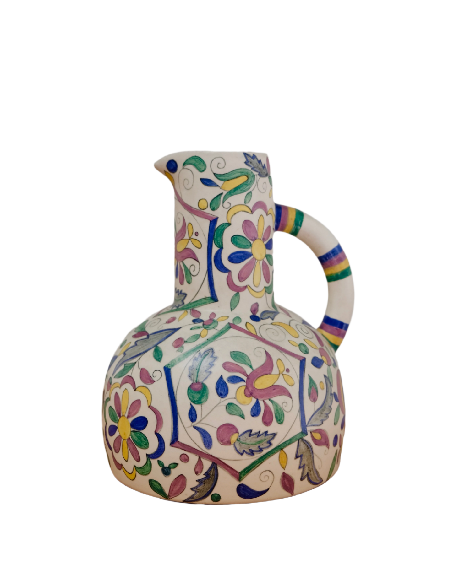 HAND PAINTED CERAMIC JUG