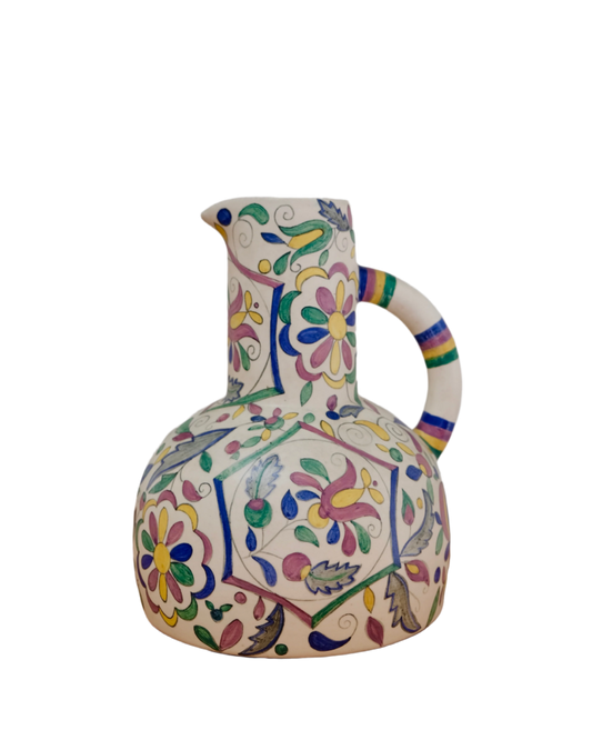 HAND PAINTED CERAMIC JUG