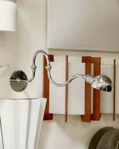 ADJUSTABLE CURVED STEEL WALL SCONCE