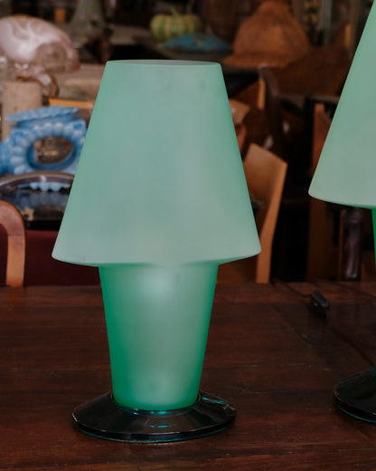 SMALL GREEN MURANO GLASS TABLE LAMP