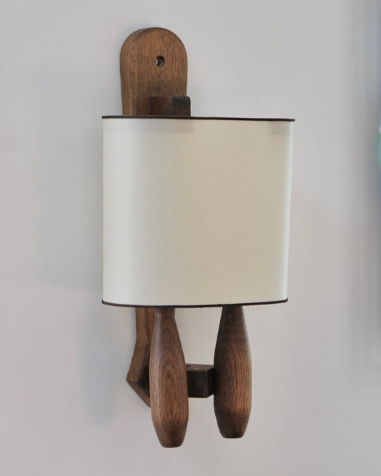 FRENCH OAK WALL SCONCE