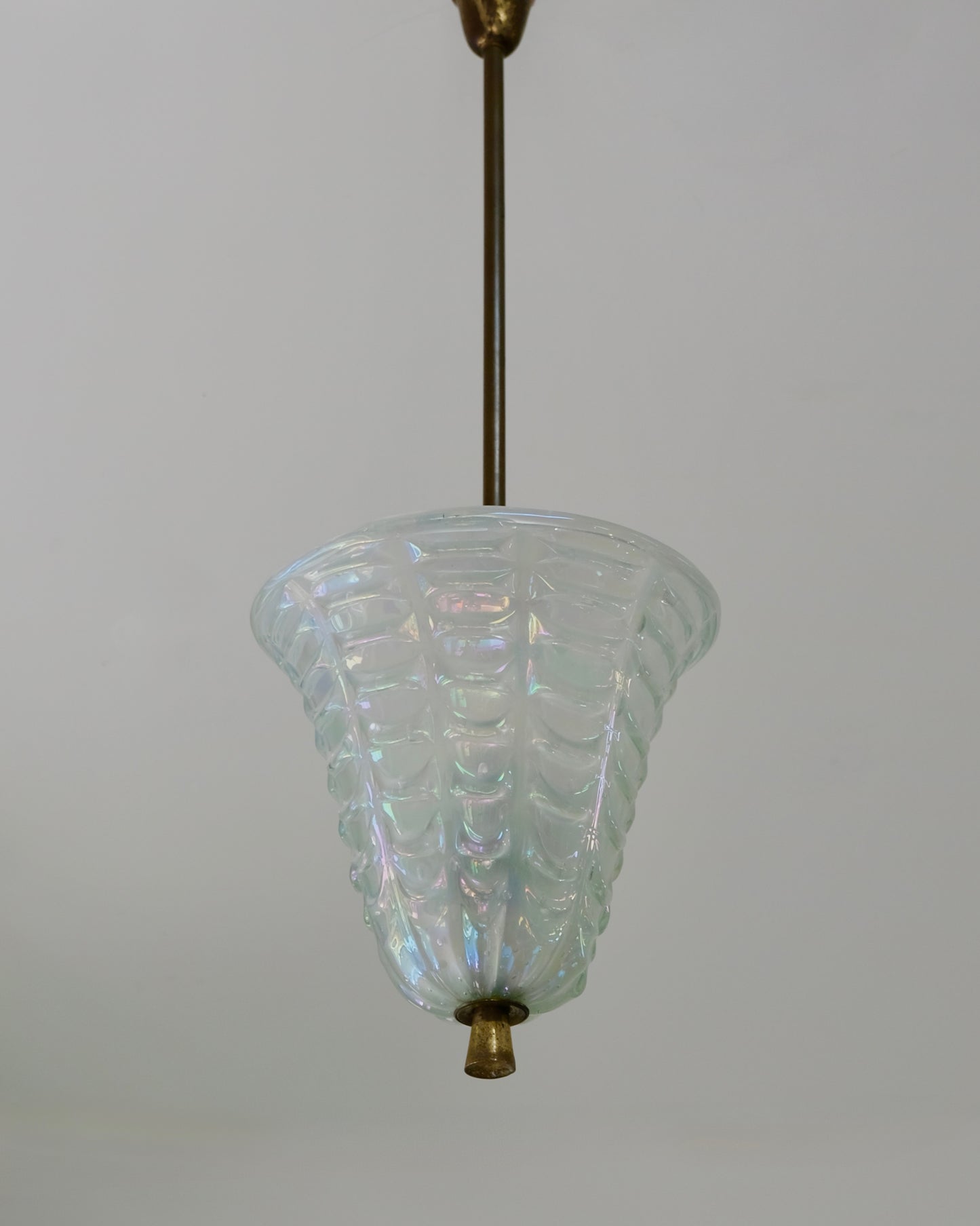 IRIDESCENT SEEDED MURANO GLASS PENDANT
