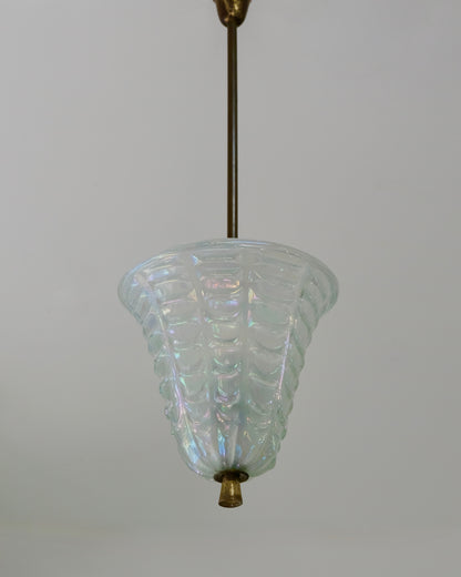 IRIDESCENT SEEDED MURANO GLASS PENDANT