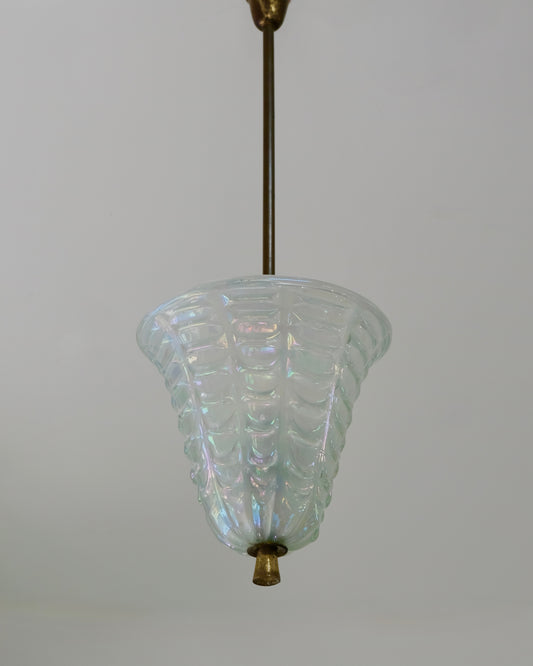 IRIDESCENT SEEDED MURANO GLASS PENDANT