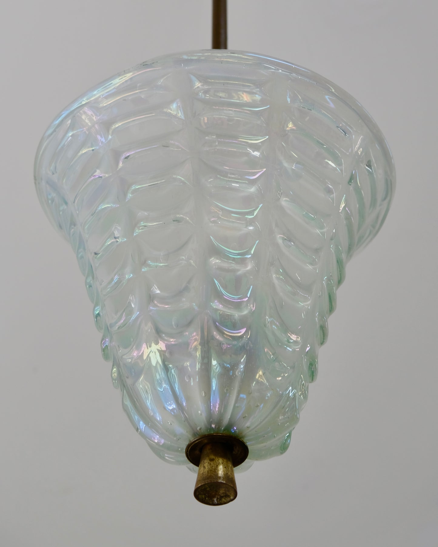IRIDESCENT SEEDED MURANO GLASS PENDANT