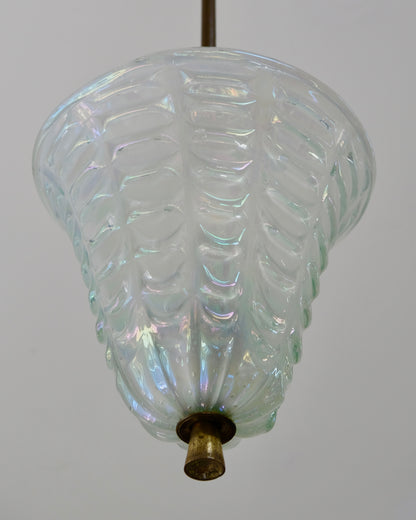 IRIDESCENT SEEDED MURANO GLASS PENDANT