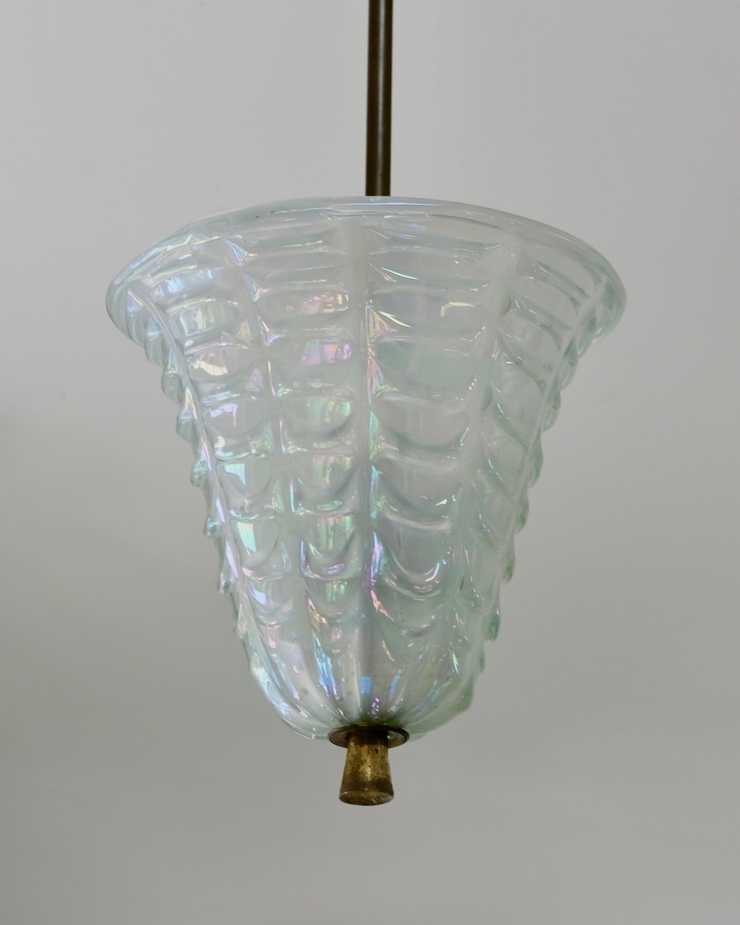IRIDESCENT SEEDED MURANO GLASS PENDANT