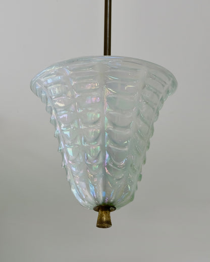 IRIDESCENT SEEDED MURANO GLASS PENDANT
