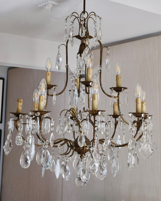 TWELVE LIGHT FLORENTINE CHANDELIER