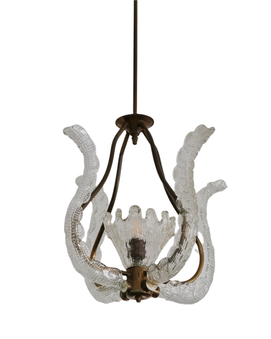 MURANO GLASS FOUR ARMED PENDANT