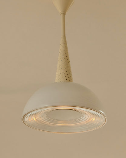 PERFORATED STEEL FRENCH SAUCER PENDANT