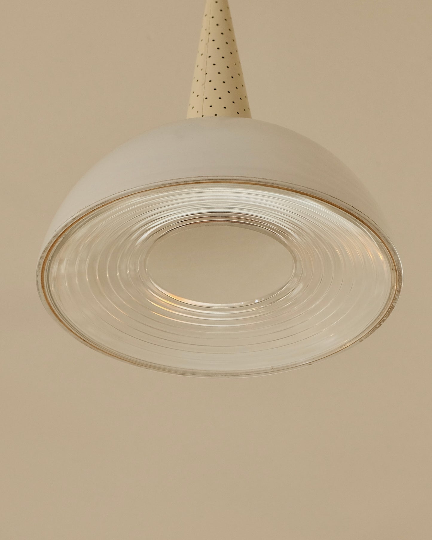 PERFORATED STEEL FRENCH SAUCER PENDANT