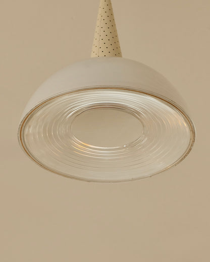 PERFORATED STEEL FRENCH SAUCER PENDANT