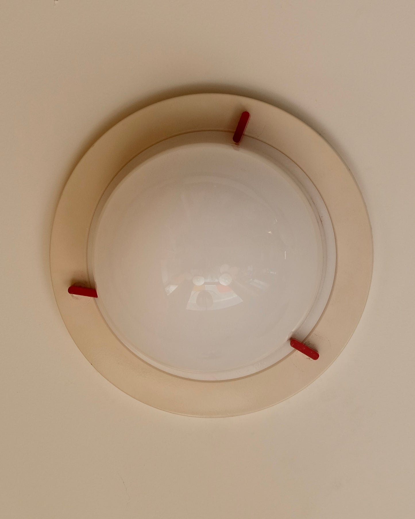 SMALL PLEXIGLASS RED LOCK FLUSH MOUNT